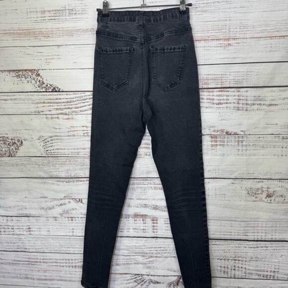 Forever 21 Jeans faded black High Rise size 25 super‎ skinny denim Jeans - Picture 5 of 7